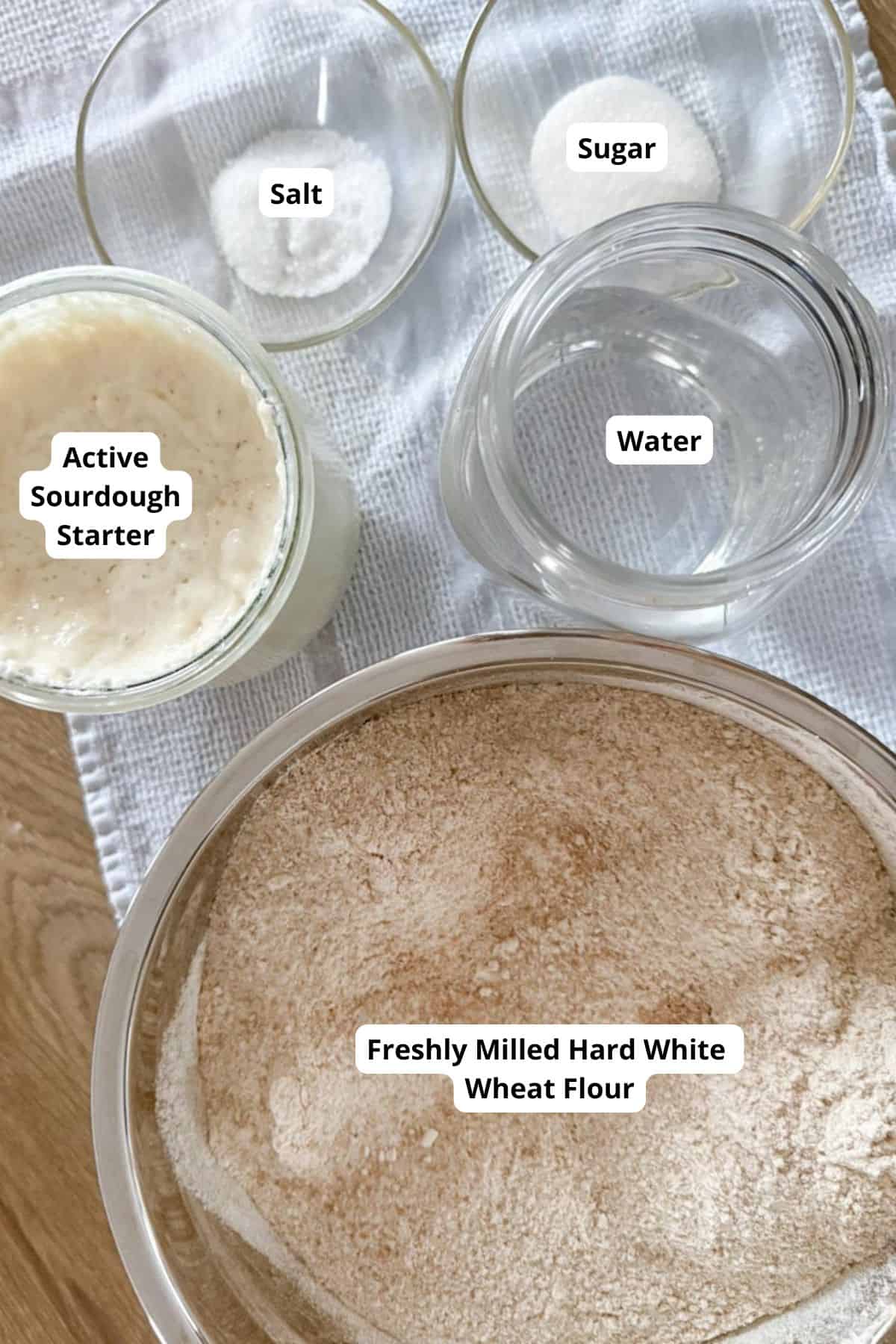 Freshly ground hard white wheat flour for baking and bread making. Perfect for healthy, homemade recipes.