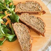 Delicious homemade bread made with fresh milled grains, perfect for healthy recipes and baking.