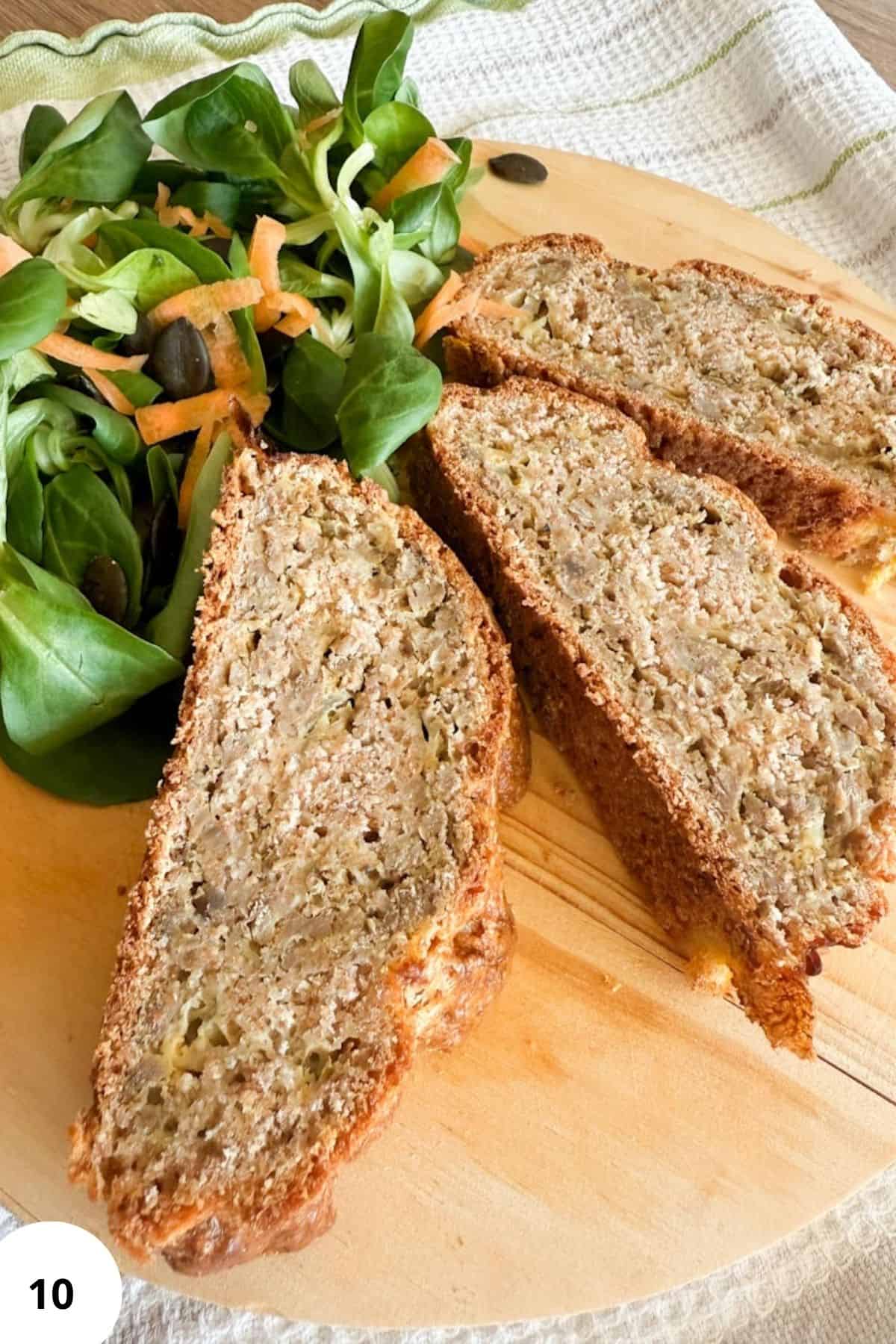 Delicious homemade nut loaf baked from fresh milled grains, perfect for healthy eating.