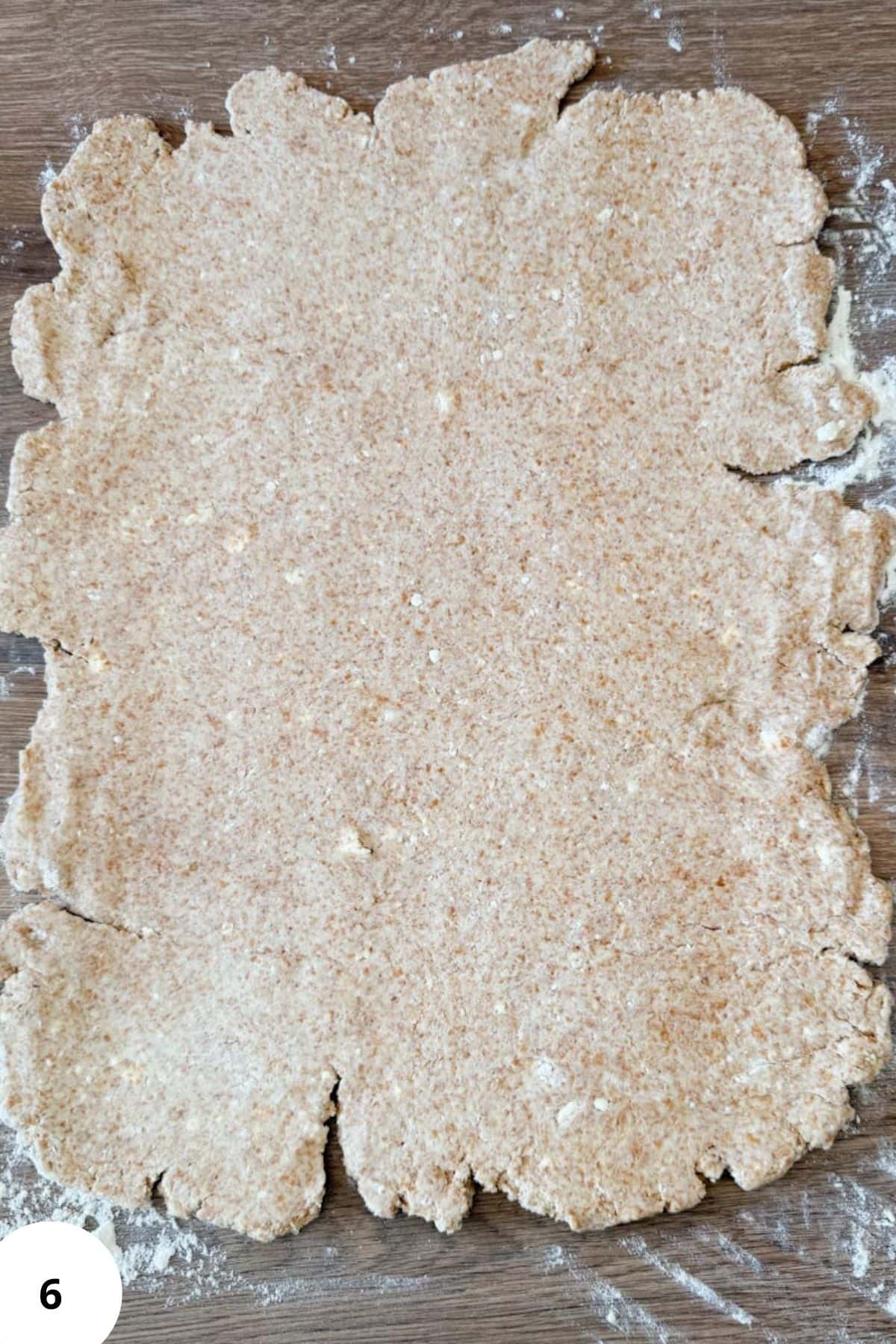 Whole wheat flour dough for baking recipes.