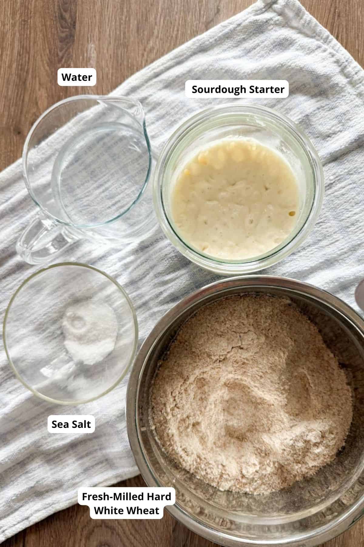 Freshly milled white wheat for homemade bread baking.