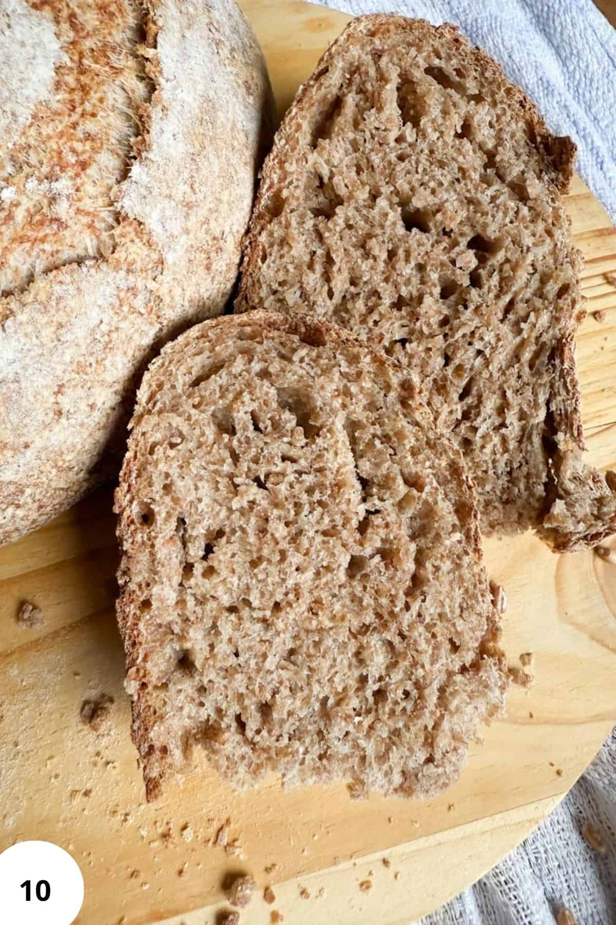 Delicious freshly baked bread made with whole grain flour, showcasing healthy baking tips.