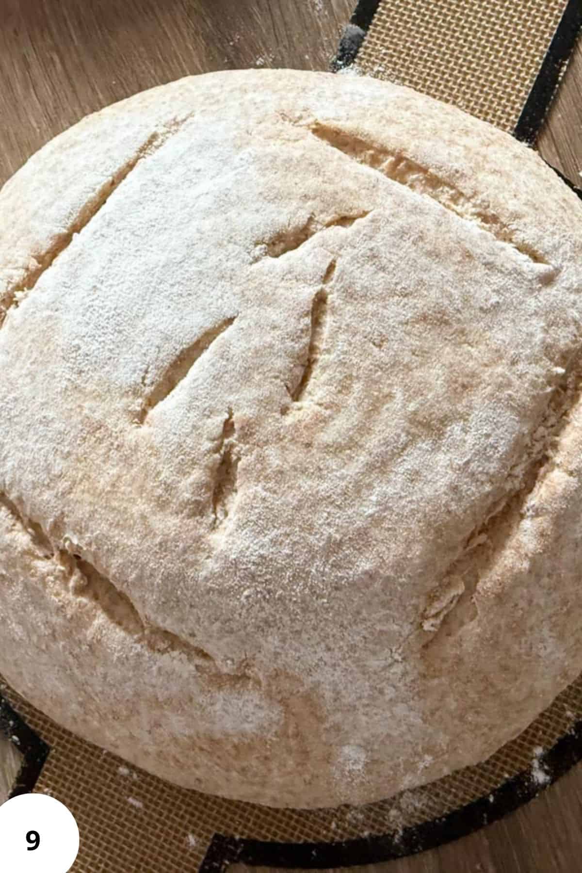 Whole wheat bread made with fresh milled flour for healthy baking.