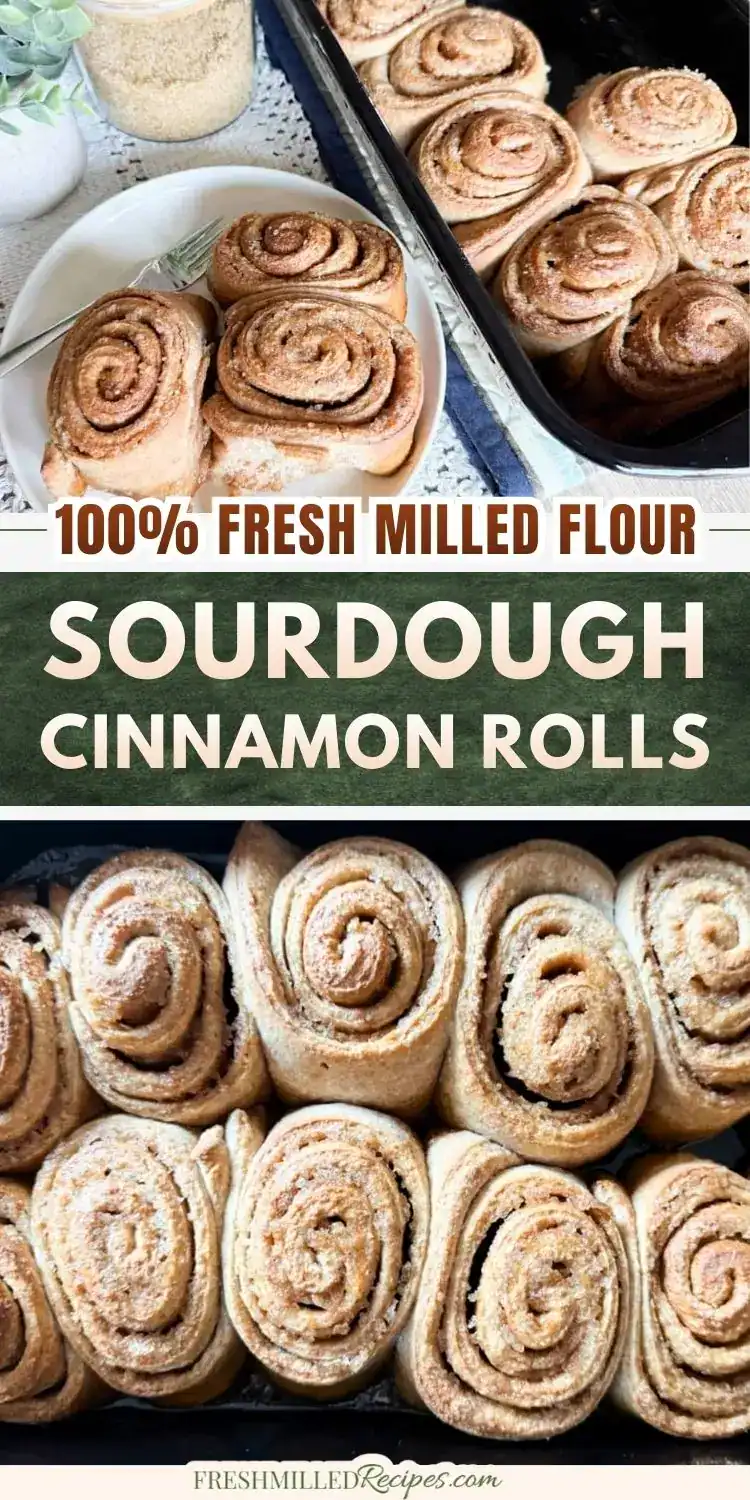 Delicious, fresh-milled cinnamon rolls made with 100% fresh flour. Perfect for breakfast or dessert.