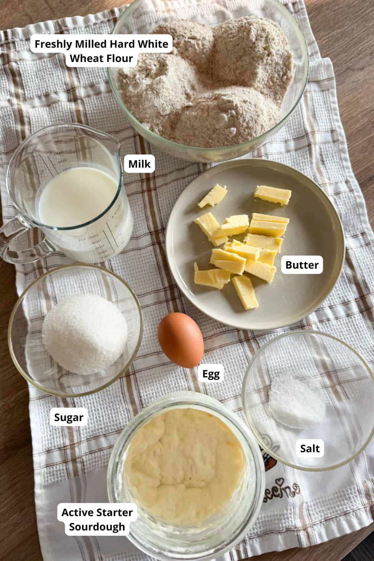 Freshly milled whole wheat flour for healthy baking recipes.