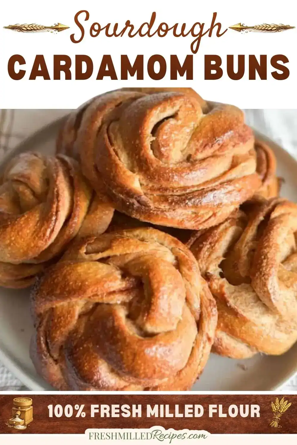 fresh milled flour dessert buns with cardamom