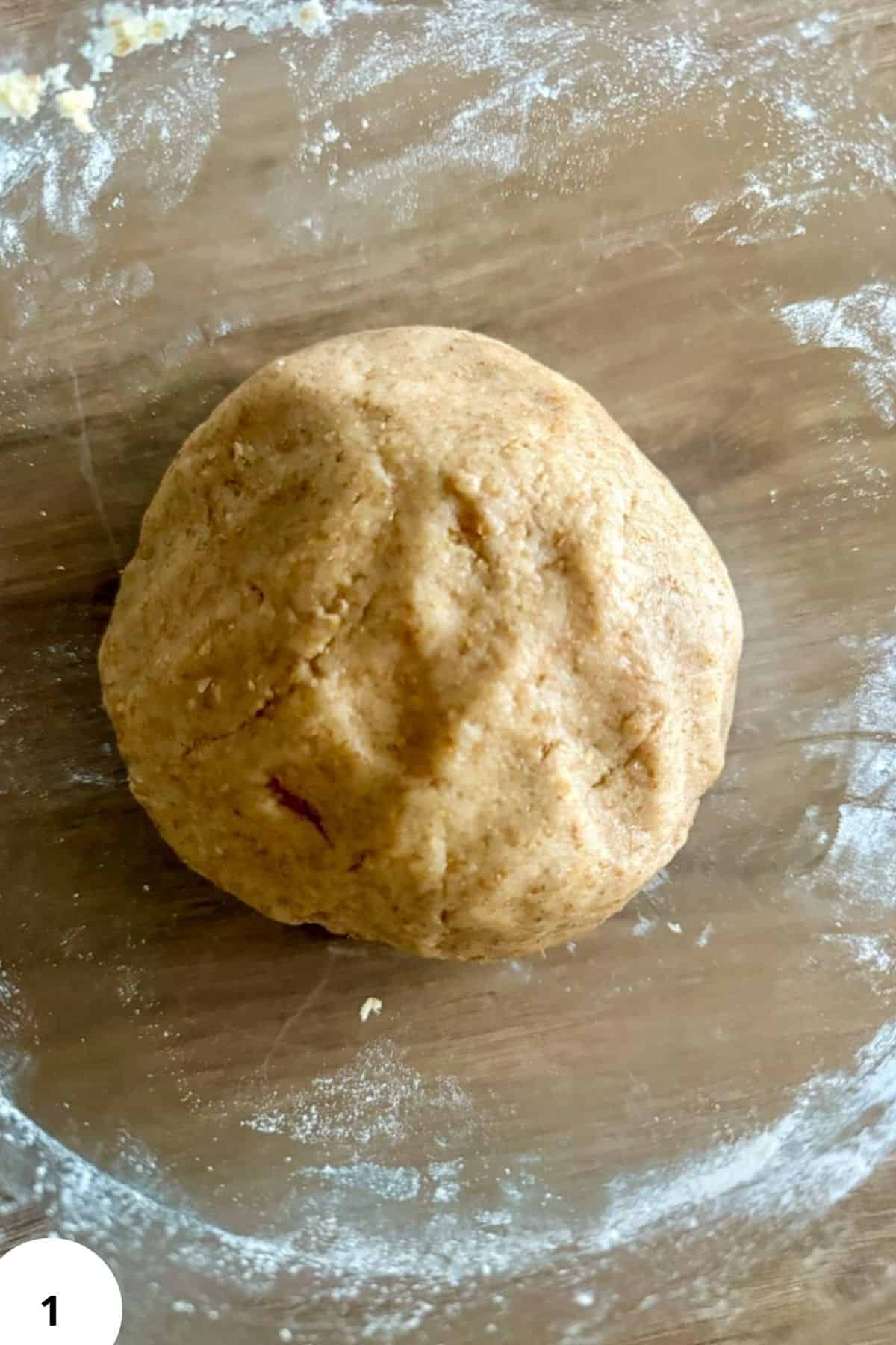 Homemade cinnamon cereal dough ready for baking, made from freshly milled ingredients.