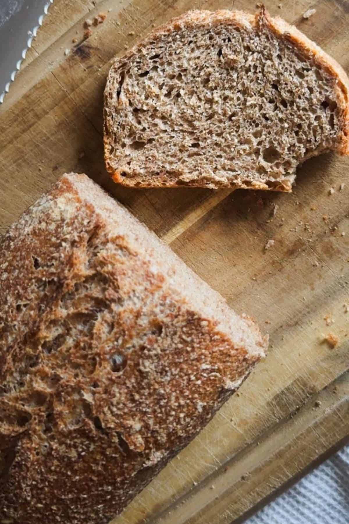 Sourdough bread made with fresh milled flour in a two-pan method. Perfect for artisanal baking enthu.