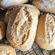 Bread Rolls with Freshly Milled Spelt (Sourdough Version).