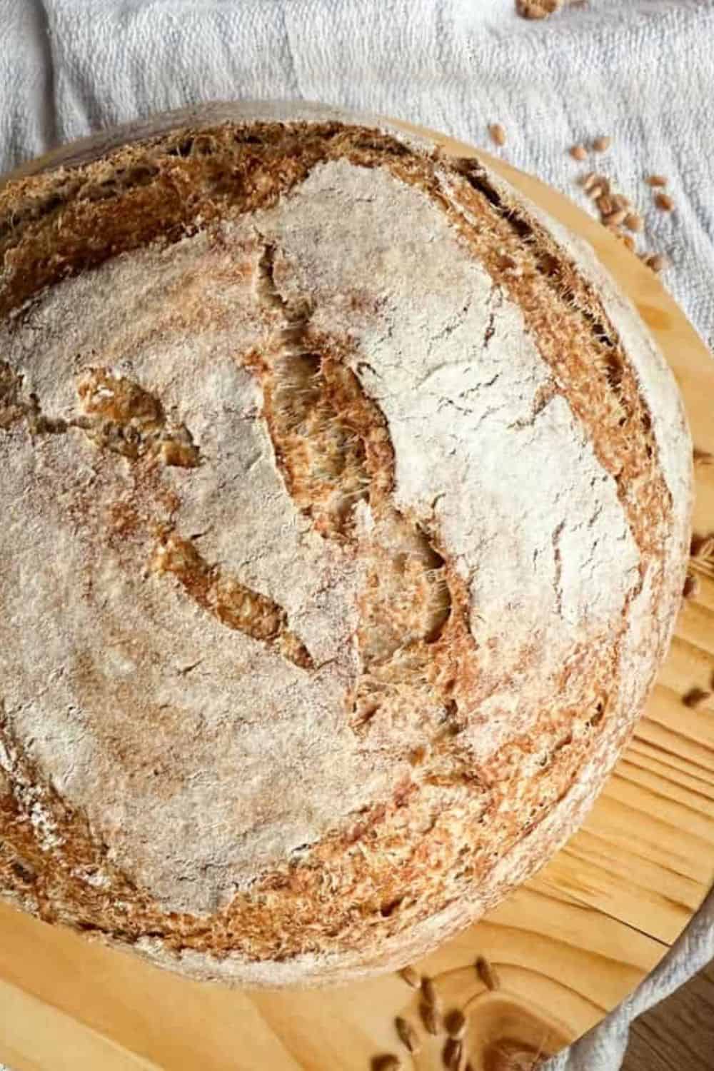 Artisan sourdough bread made with freshly milled grains and natural fermentation.