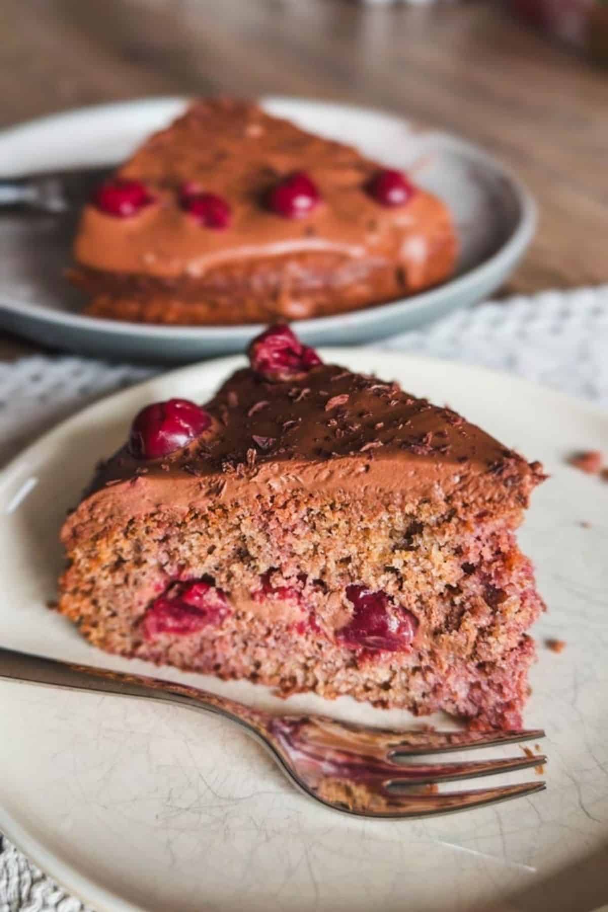 Cherry Chocolate Cake with Fresh-Milled Flour.