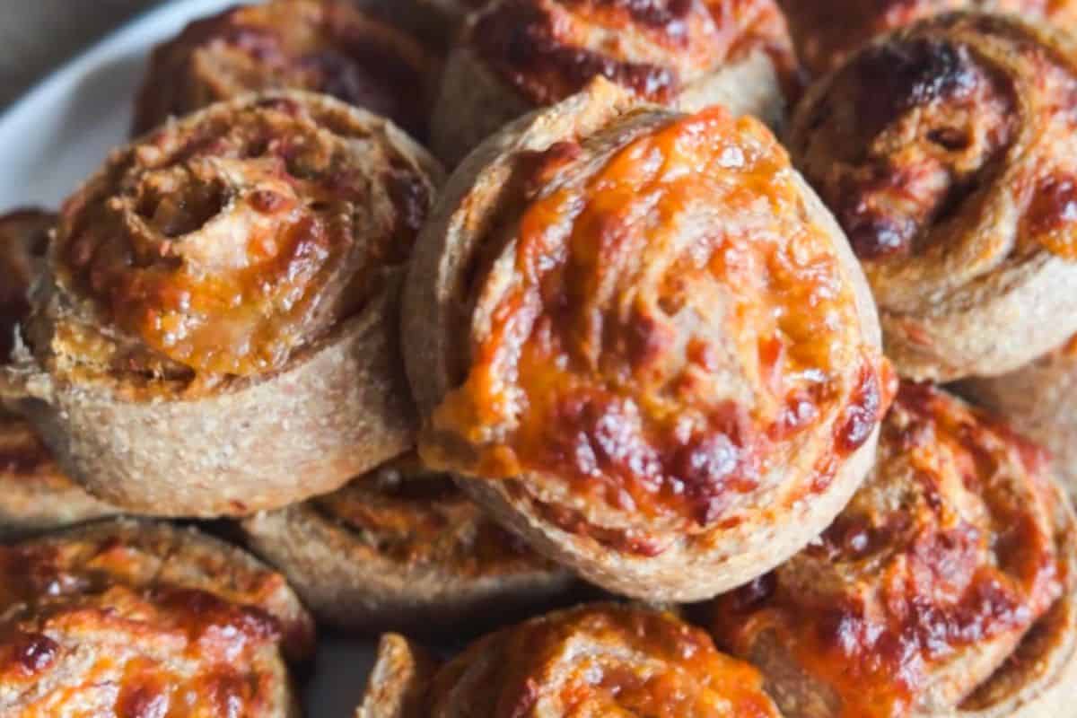 Delicious sourdough pizza rolls made with fresh milled flour, soft and cheesy, perfect for snack or.