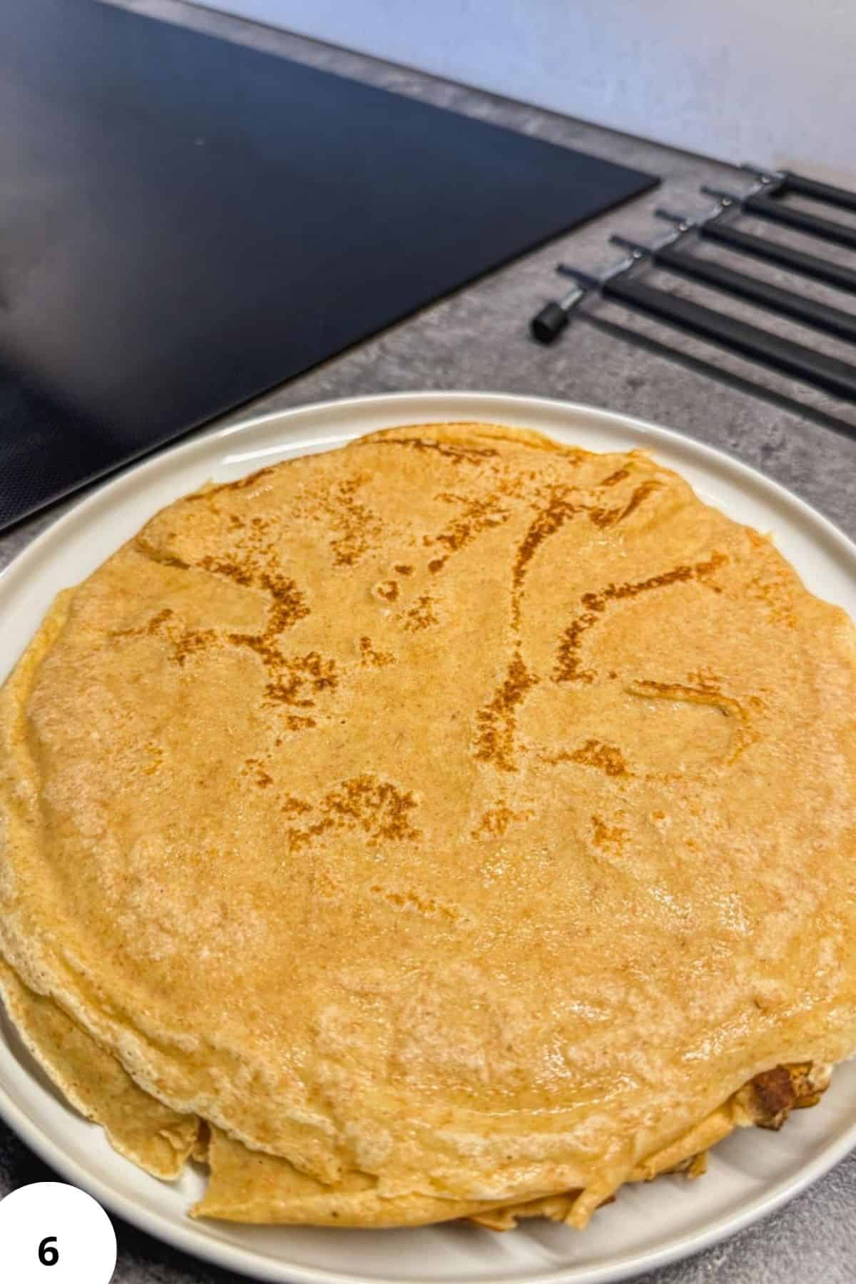 Delicious Central European crepes made with fresh milled flour, perfect for breakfast or dessert.