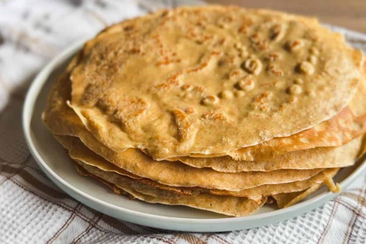 Traditional Central European crepes made with fresh milled flour, perfect for breakfast or dessert.