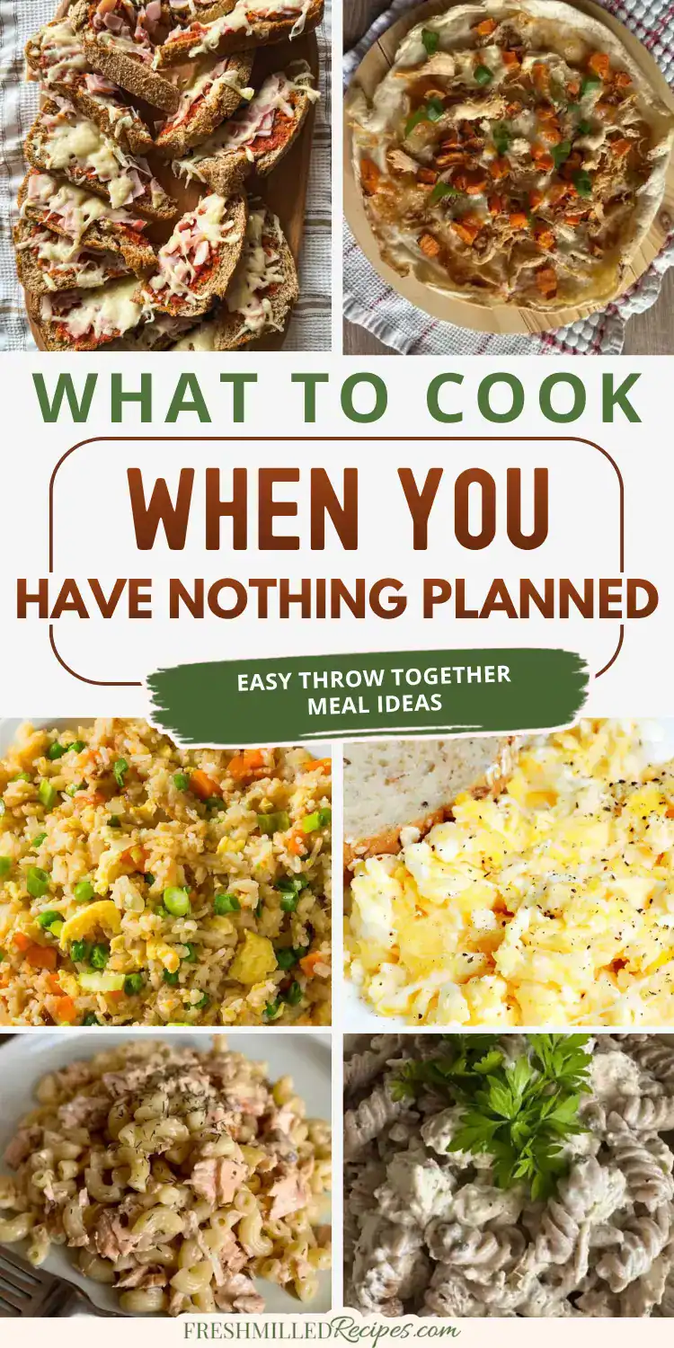 Easy throw-together meal ideas for busy days with no planning needed.