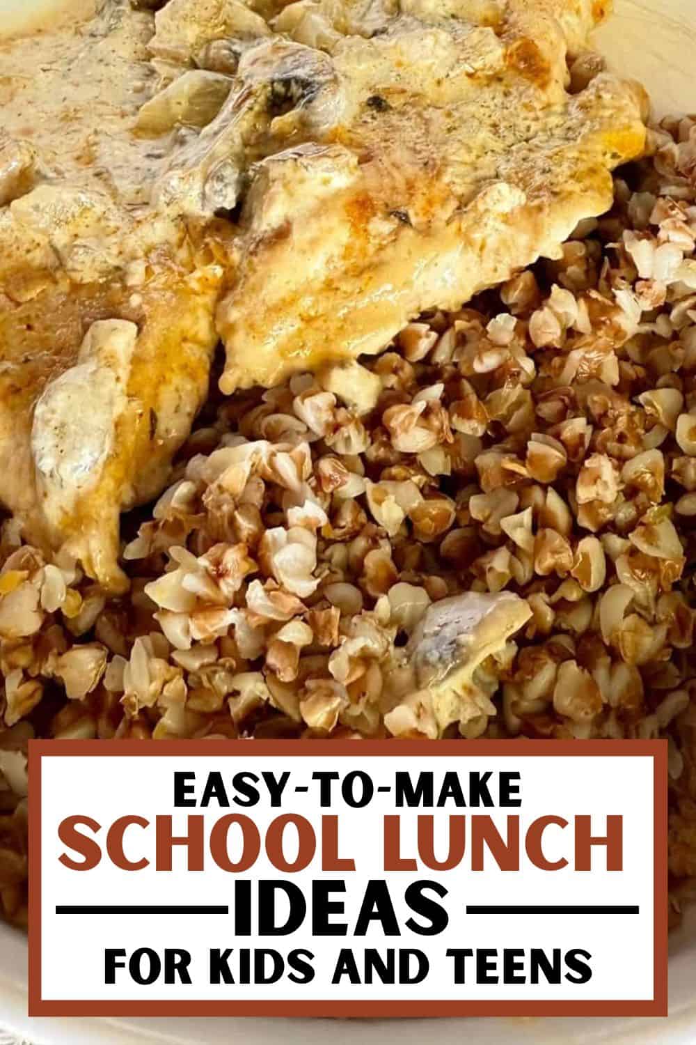 Easy-to-make school lunch ideas featuring fresh milled ingredients for kids and teens.