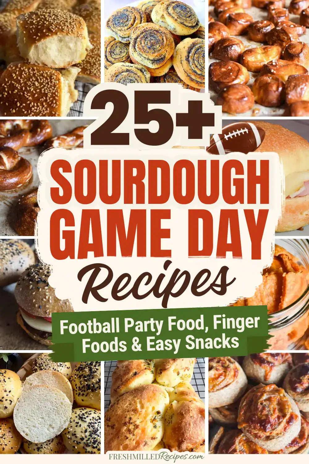 Delicious sourdough snacks and finger foods for football game day.