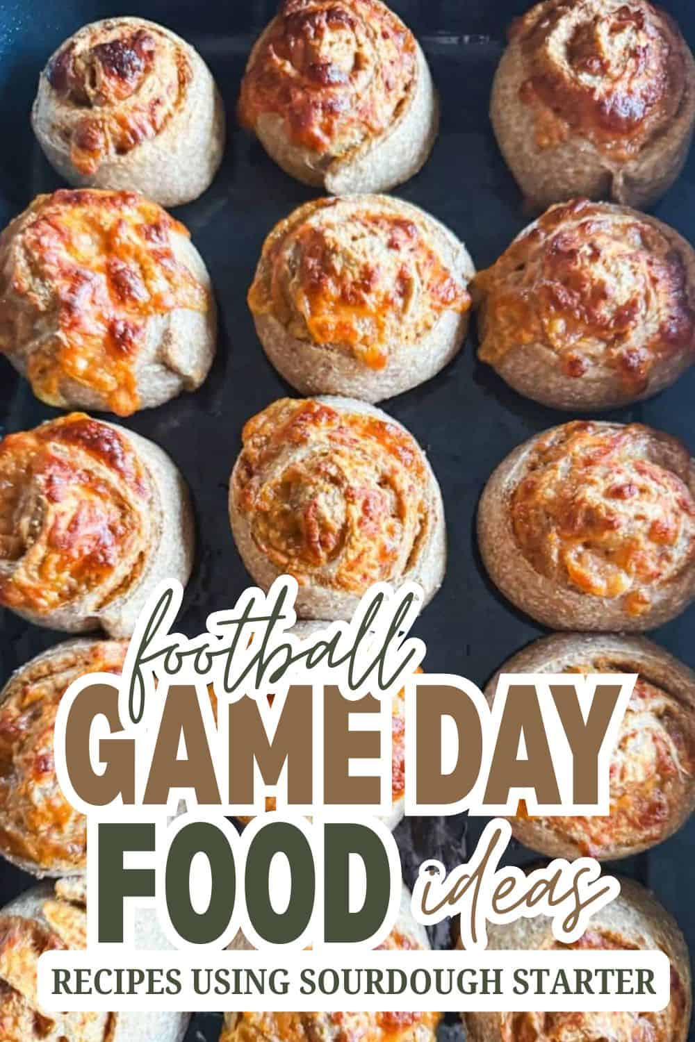 Delicious sourdough bread rolls for game day snacks and recipes.